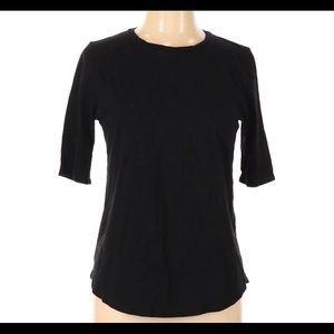 EILEEN FISHER 3/4 SLEEVES CREW NECKLINE BLACK M